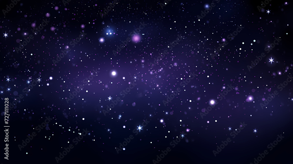 Mysterious star themed gradient background with countless twinkling stars