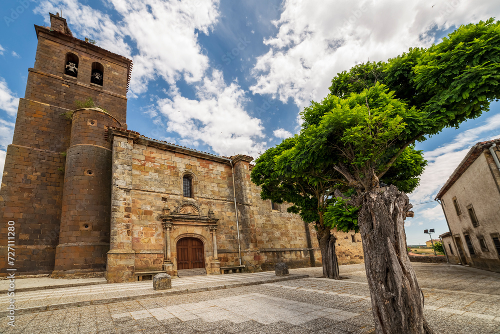 Historical church in Abejar. Soria. Spain. Europe.