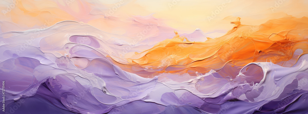 Abstract Painting Background Texture with Bright Colors Paint Splashes extreme closeup. Generative AI