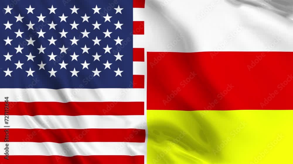 USA and South Ossetia Flag Loop USA and South Ossetia Flag Loop