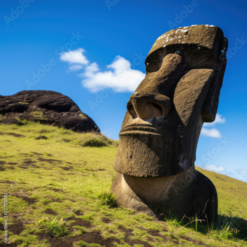 easter island moai. photo