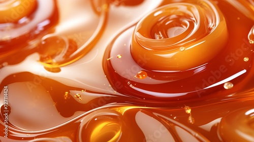 Captivating caramel toffee swirl background, mouthwatering confectionery experience photo