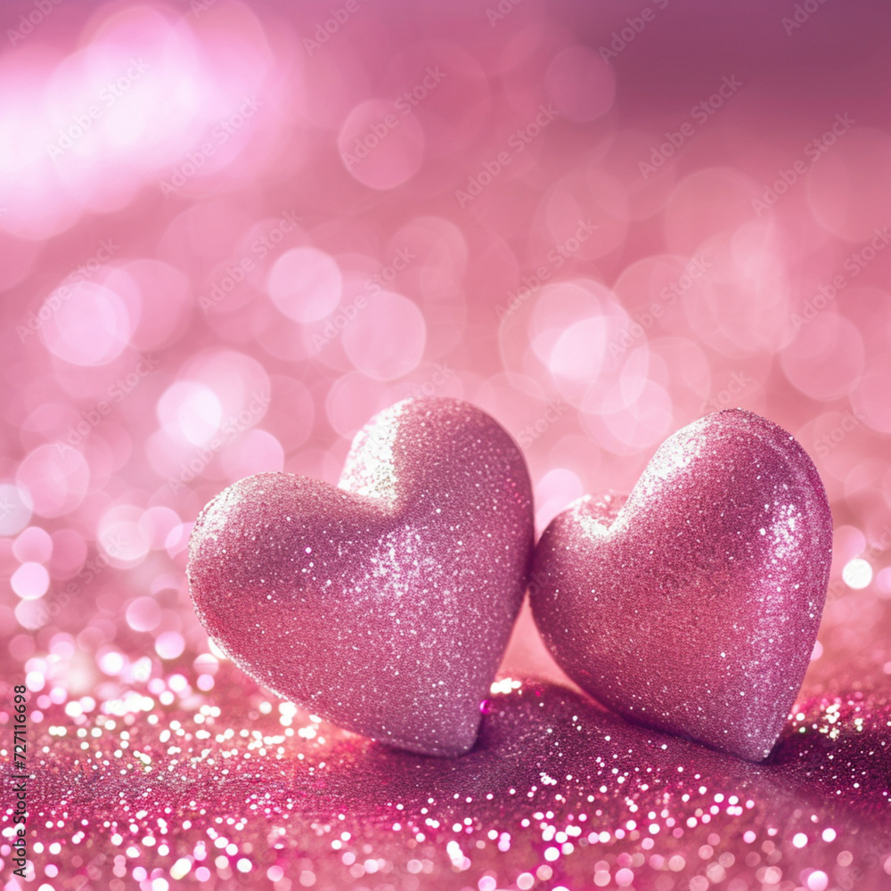 Fototapeta premium valentines background with hearts