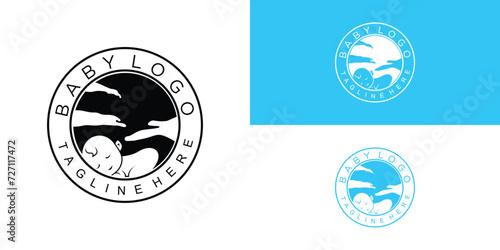 Baby logo design blend of the month with the latest premium vector style
