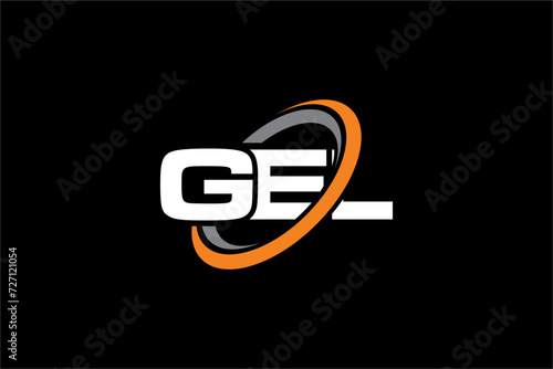 GEL creative letter logo design vector icon illustration
