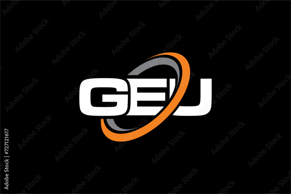 GEU creative letter logo design vector icon illustration GEU creative letter logo design vector icon illustration