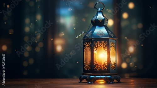 Free photo a lantern with bokeh background for adha and fitr  © Fozle