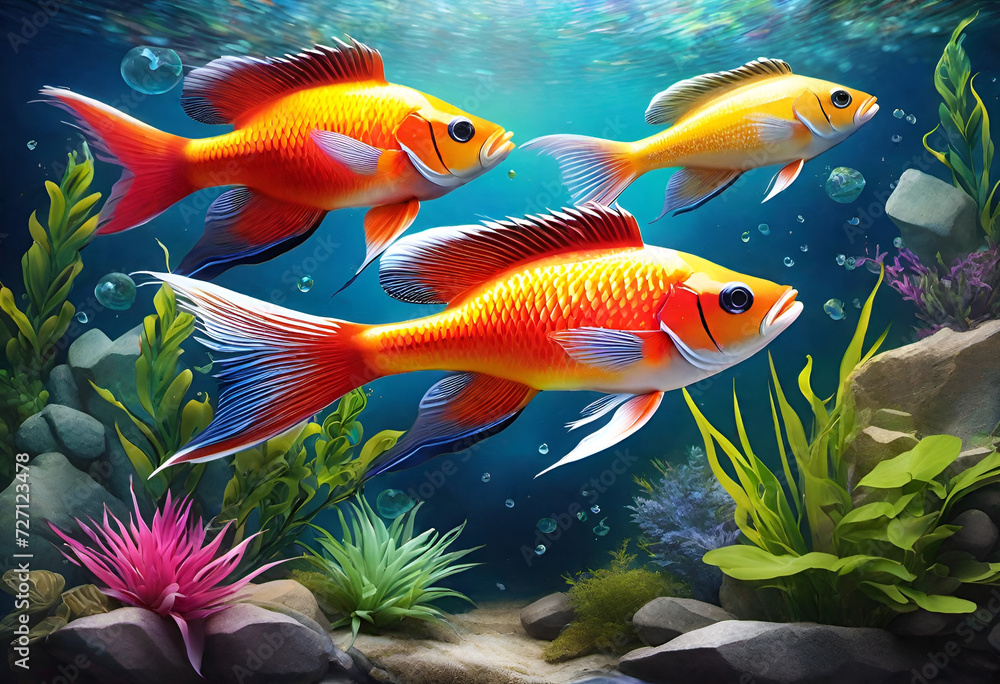 Colourful Fish under water