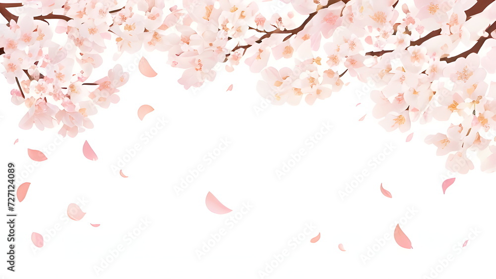 桜の舞い散る壁紙