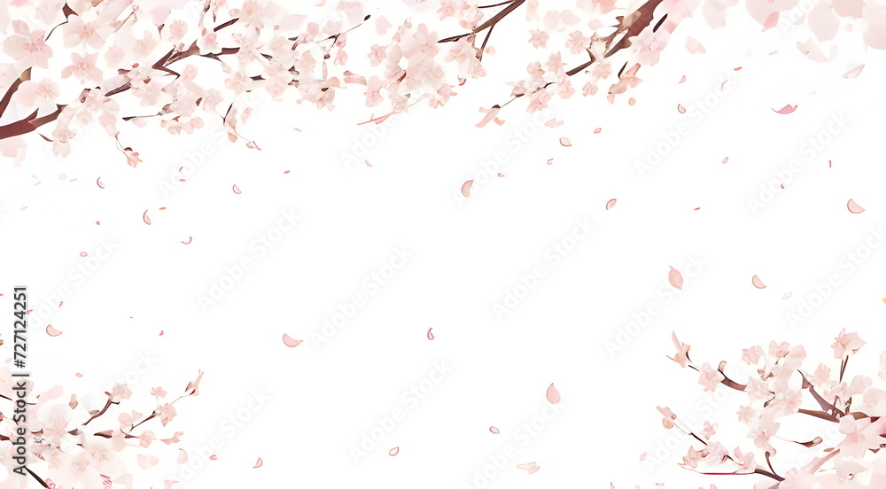 Fototapeta premium 桜の舞い散る壁紙