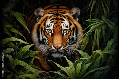 tiger portrait close up wildlife animal