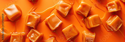 abstract melting caramel background 