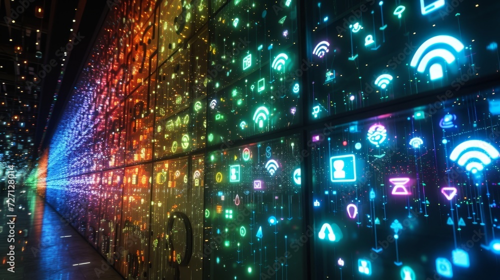 Digital Tapestry: Illuminated Wireless Signs