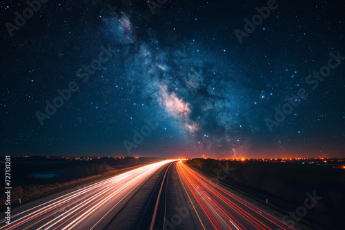 An image of the milky and the longdistance highway.
