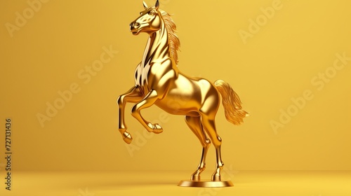 Golden Unicorn Statue