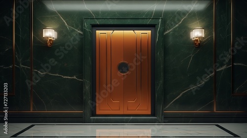  A modern elegant  door  entrance