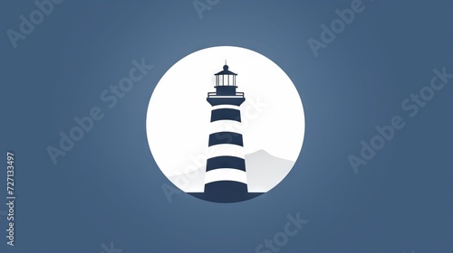 Lighthouse Icon in Circle