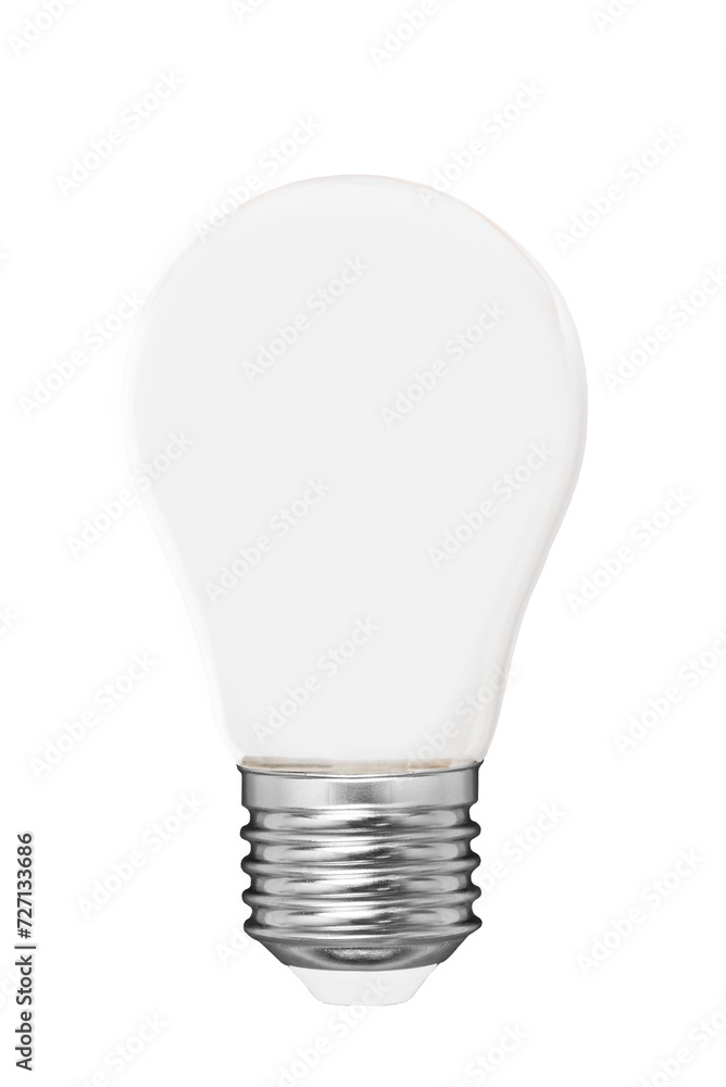Light bulb with frosted white glass isolated on transparent background Light bulb with frosted white glass isolated on transparent background