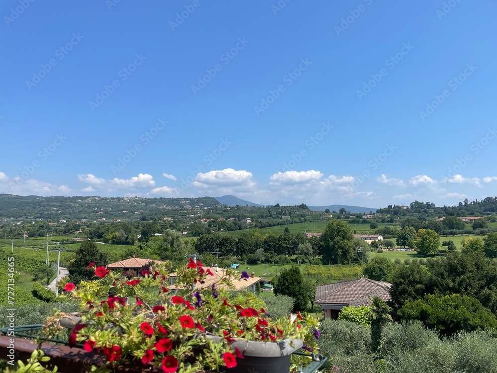 landscape, view, panorama, arriving, village, mountain, europe, italy, beautiful, freedom, balcony, plants, sky