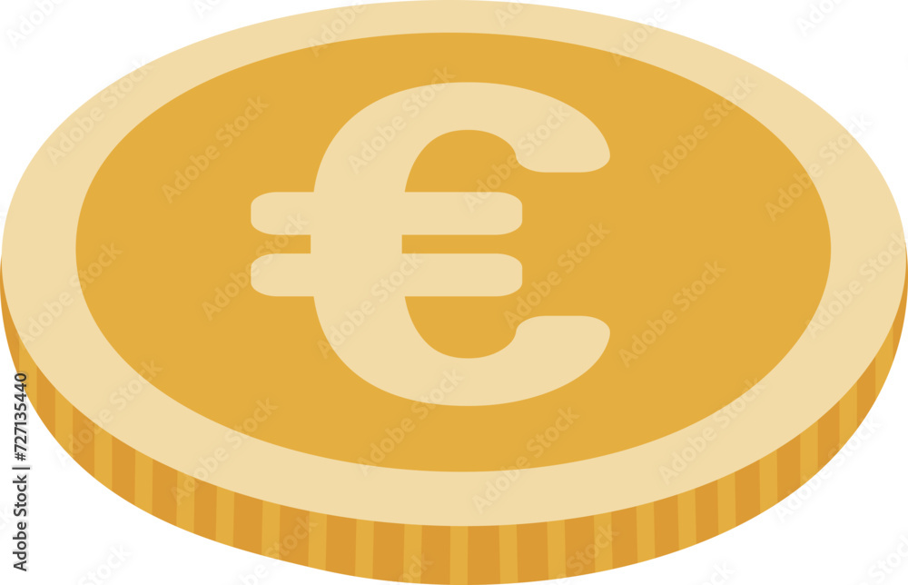 Euro Coin Icon Money Currency Hand Drawn Isolated Euro Coin Icon Money Currency Hand Drawn Isolated