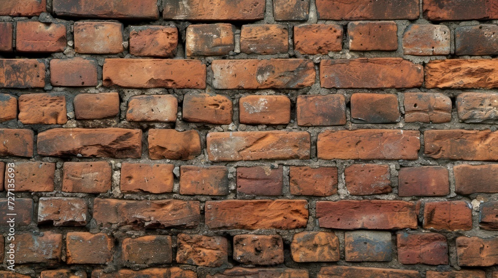 A rustic brick wall background, weathered red bricks. A rustic brick wall background, weathered red bricks.