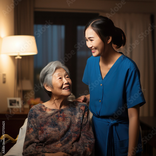 Wallpaper Mural Aasian night nurse with patient. Torontodigital.ca