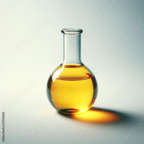 chemical laboratory glassware with  liquid