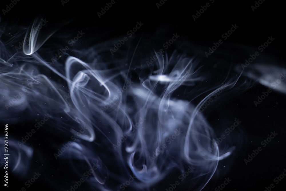 Fototapeta premium Ethereal Smoke Waves on Dark Background