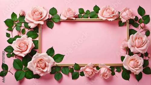 pink rose frame © ruby