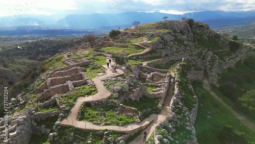 Greece 05,25,24 Archaeological site of ancient citadel of Mycenae , north-eastern Peloponnese, Greece - Greek settlement of the 12th century BC. e. with the ruins of the acropolis Agamennone