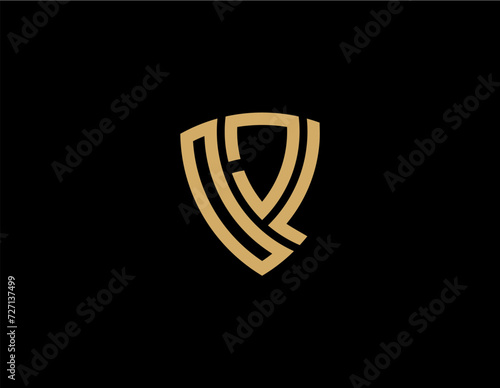 OJL creative letter shield logo design vector icon illustration