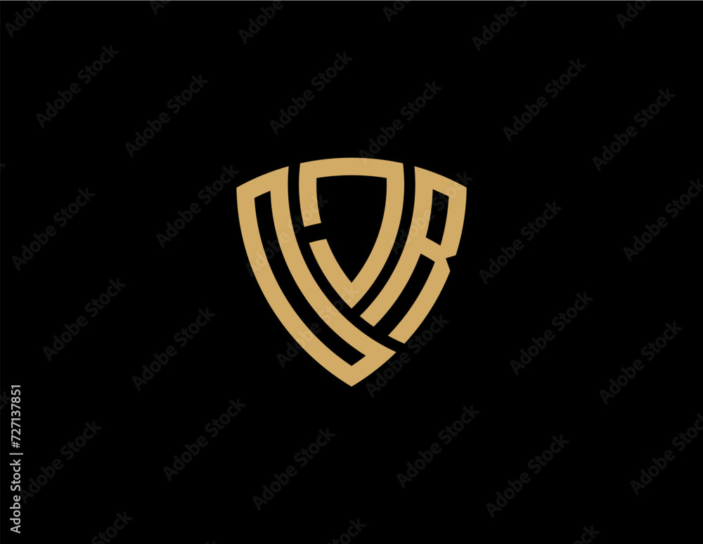 OJR creative letter shield logo design vector icon illustration OJR creative letter shield logo design vector icon illustration