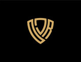 OJR creative letter shield logo design vector icon illustration