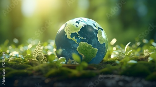 A 3D globe representing Earth Day © Visual Aurora