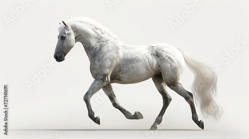 Breath-taking 3D rendering of a majestic horse  exuding noble elegance. With superb attention to detail  this art piece captures the essence of strength and grace. A perfect addition to a va