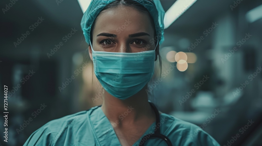 Woman in White Lab Coat Directly Facing Camera, World Health Day Woman in White Lab Coat Directly Facing Camera, World Health Day