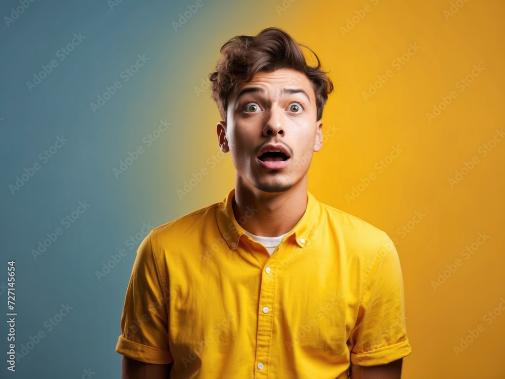 Obraz premium Golden Shock: Man's Expression