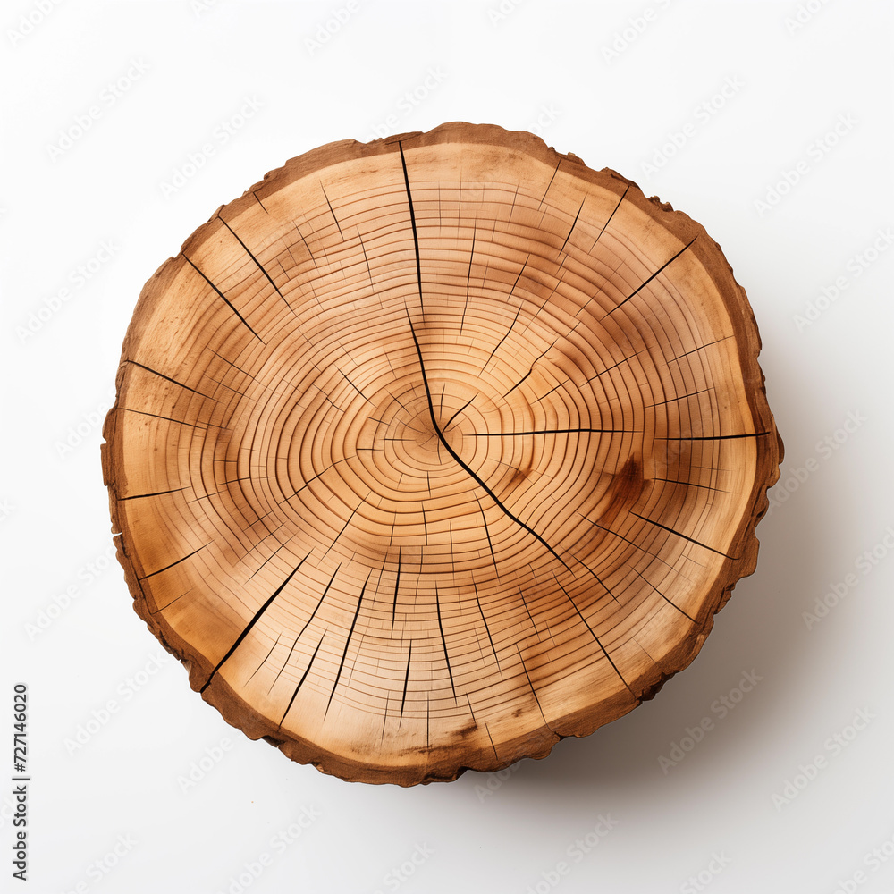 Old piece of tree stump isolated on white background Old piece of tree stump isolated on white background