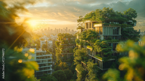 Modern eco-friendly sustainable city © Rymden