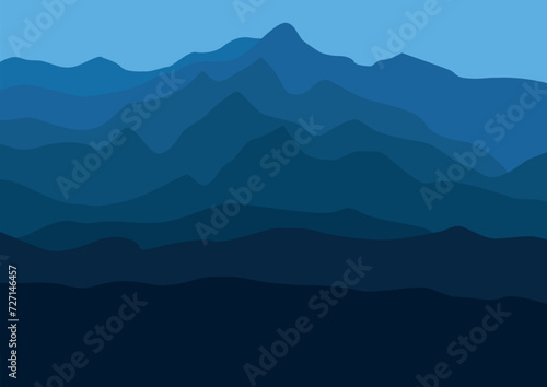 landscape mountains vector  vector illustration for background design.