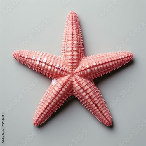 pink starfish isolated on white