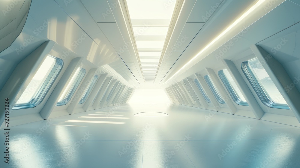 General Futuristic Empty Room 3D Rendering General Futuristic Empty Room 3D Rendering