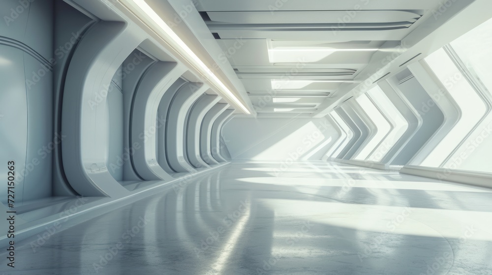 Obraz premium General Futuristic Empty Room 3D Rendering