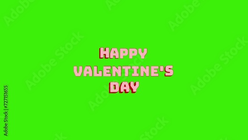 Wallpaper Mural Happy Valentine's Greeting Video Text on Green Background Torontodigital.ca