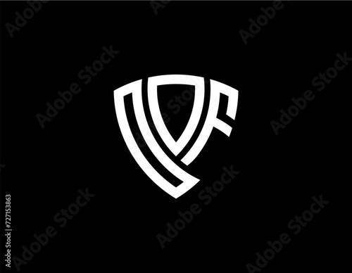 OOF creative letter shield logo design vector icon illustration
