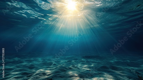 Fascinating sunlight beneath the surface of the ocean