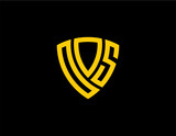 OOS creative letter shield logo design vector icon illustration