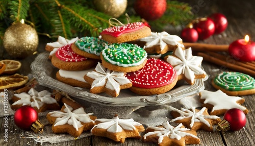 traditional iced gingerbread christmas cookies