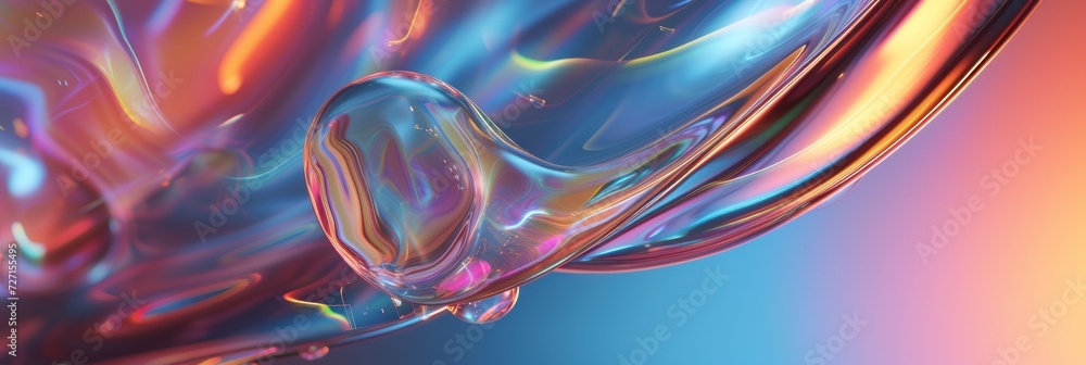 Render Abstract Hologram nature background Render Abstract Hologram nature background