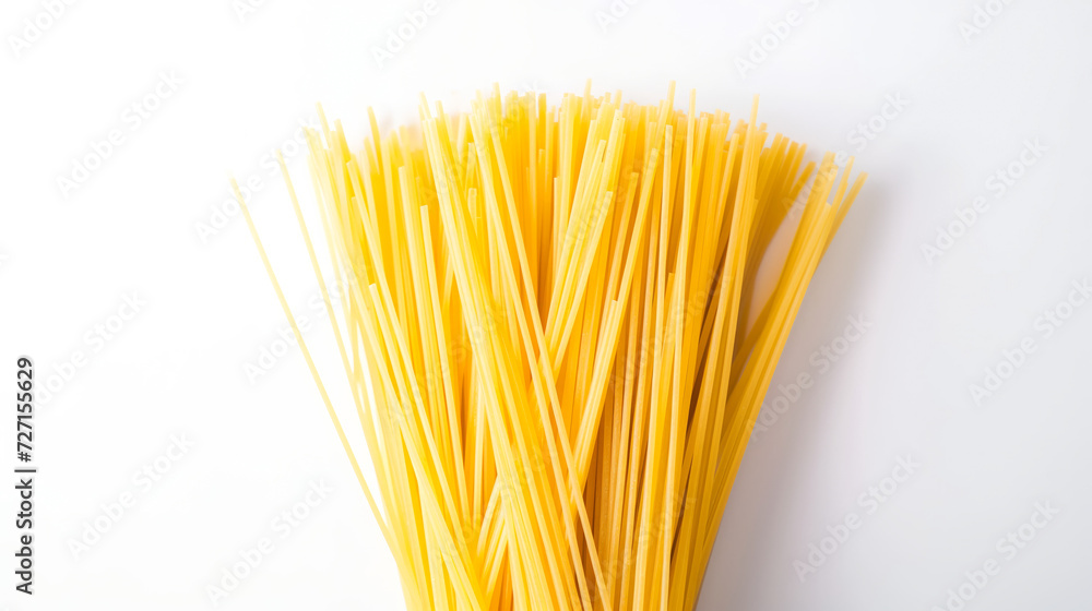 Raw spaghetti noodles arranged neatly in a bowl Raw spaghetti noodles arranged neatly in a bowl